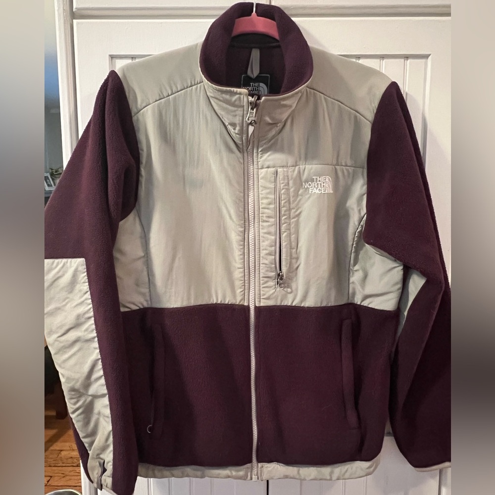The North Face Plum & Gray Fleece Jacket Womens Size M POLARTEC